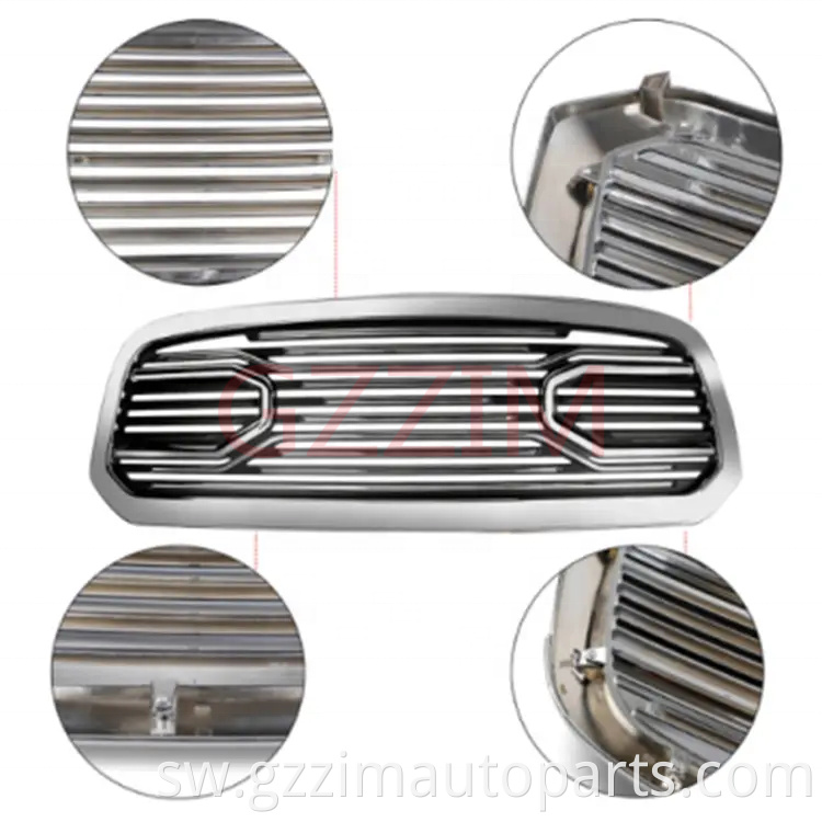 Modified Chromed Front  Middle Grille Used For RAM 1500 2013-2018